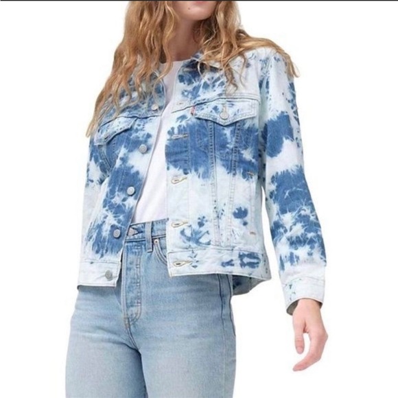 Levi’s Ex-Boyfriend Tie-Dye Trucker Jacket 3X - Picture 1 of 5